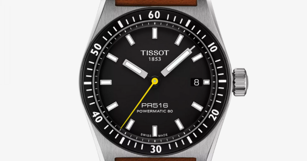 時計 TISSOT PR516 POWERMATIC 80 38mm Tissot PR516 Powermatic 80 (38mm) Black Dial / Stainless